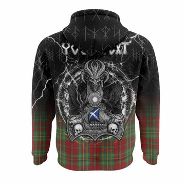 Leask Tartan Crest Hoodie Celtic Odin's Raven Legacy