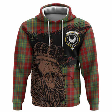 Leask Tartan Crest Hoodie Crowned Lion Heritage Style