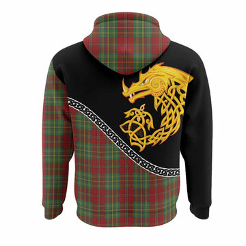 Leask Tartan Crest Hoodie Legendary Dragon Knot Half Style