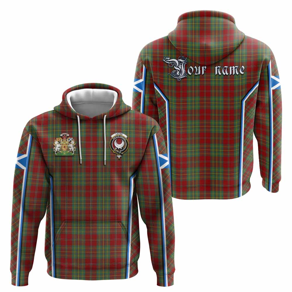 Leask Tartan Crest Hoodie Scotland Coat of Arm Flag Style - Tartan Vibes Clothing
