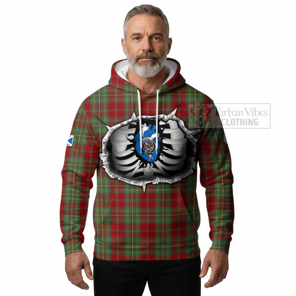 Leask Tartan Crest Hoodie Scotland In My Veins