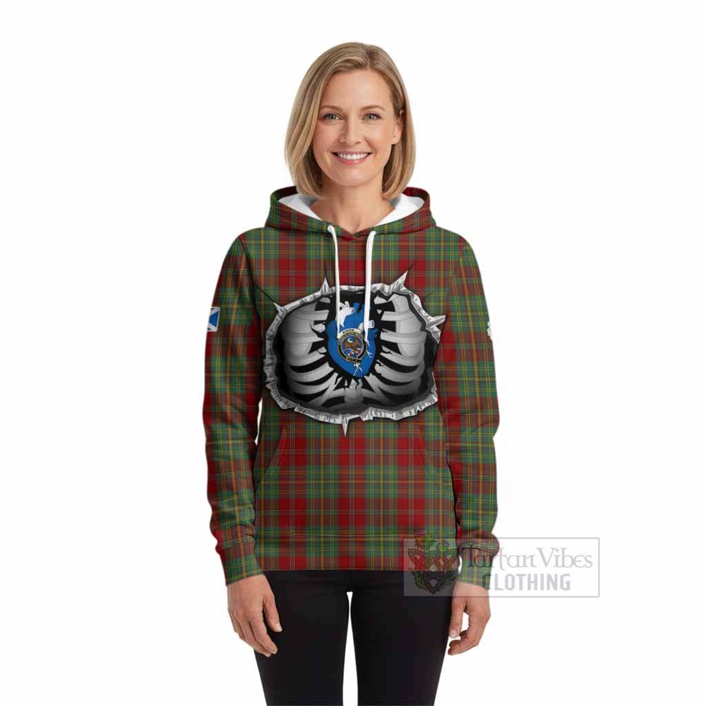 Leask Tartan Crest Hoodie Scotland In My Veins