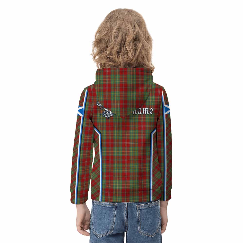 Leask Tartan Crest Kid Hoodie Scotland Coat of Arm Flag Style - Tartan Vibes Clothing