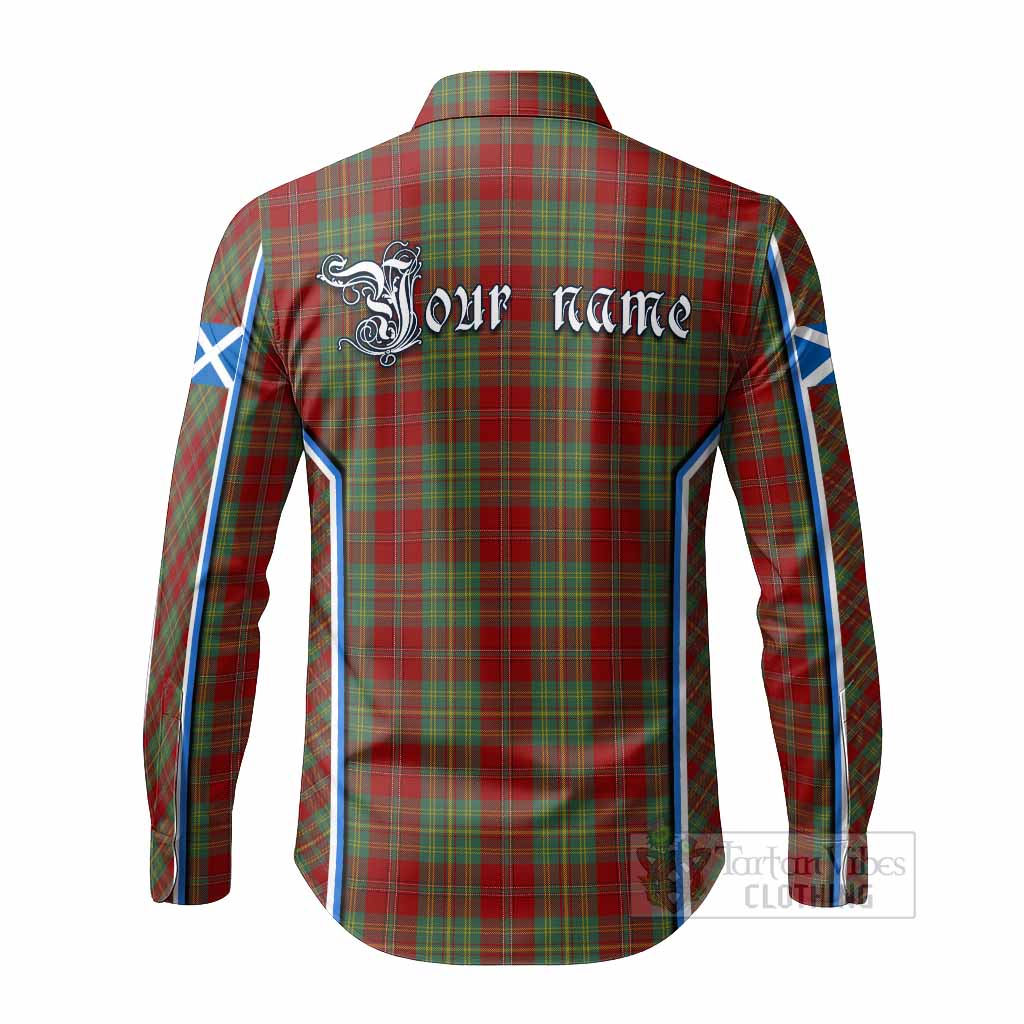 Leask Tartan Crest Long Sleeve Button Shirts Scotland Coat of Arm Flag Style - Tartan Vibes Clothing