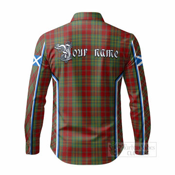 Leask Tartan Crest Long Sleeve Button Shirts Scotland Coat of Arm Flag Style