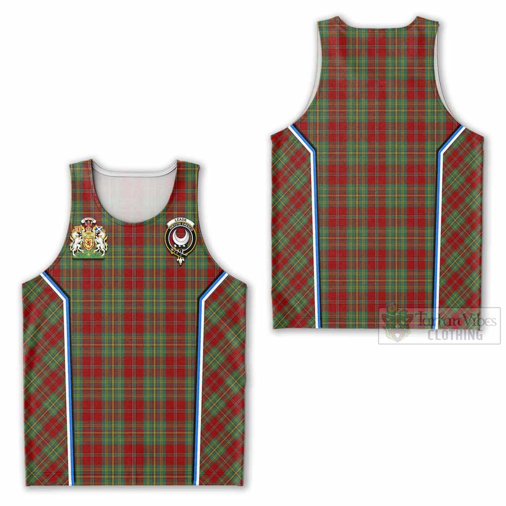Leask Tartan Crest Men Tank Top Scotland Coat of Arm Flag Style - Tartan Vibes Clothing