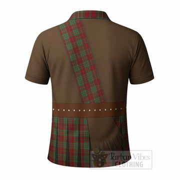 Leask Tartan Crest Polo Shirt Kilt Costume Style