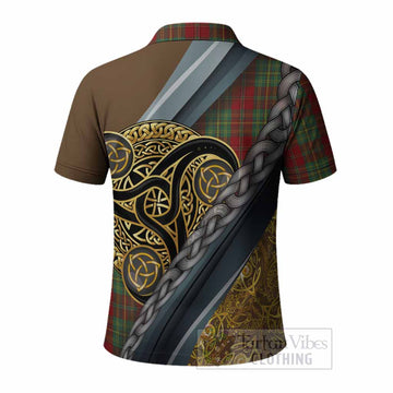 Leask Tartan Crest Polo Shirt Scottish Triskele Celtic