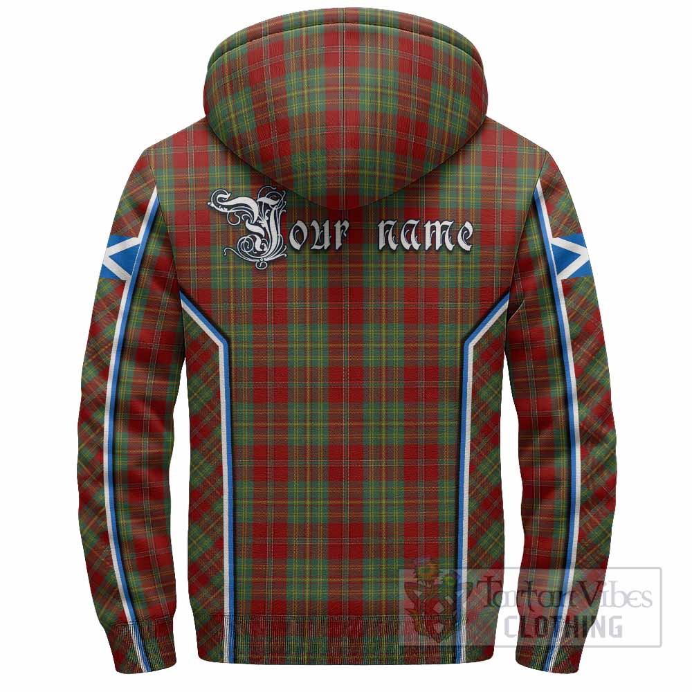 Leask Tartan Crest Sherpa Hoodie Scotland Coat of Arm Flag Style - Tartan Vibes Clothing