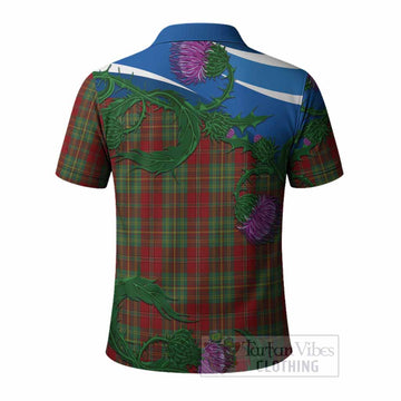 Leask Tartan Family Crest Polo Shirt Thistle in Minimalism