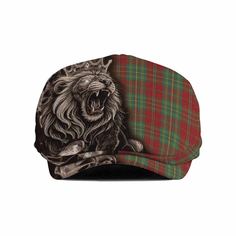 Leask Tartan Flat Cap, Jeff Cap Roaring Lion Heritage