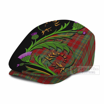 Leask Tartan Flat Cap, Jeff Cap Scottish Thistle Pride Heritage Art
