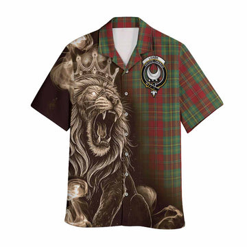Leask Tartan Hawaiian Shirt Roaring Lion Heritage
