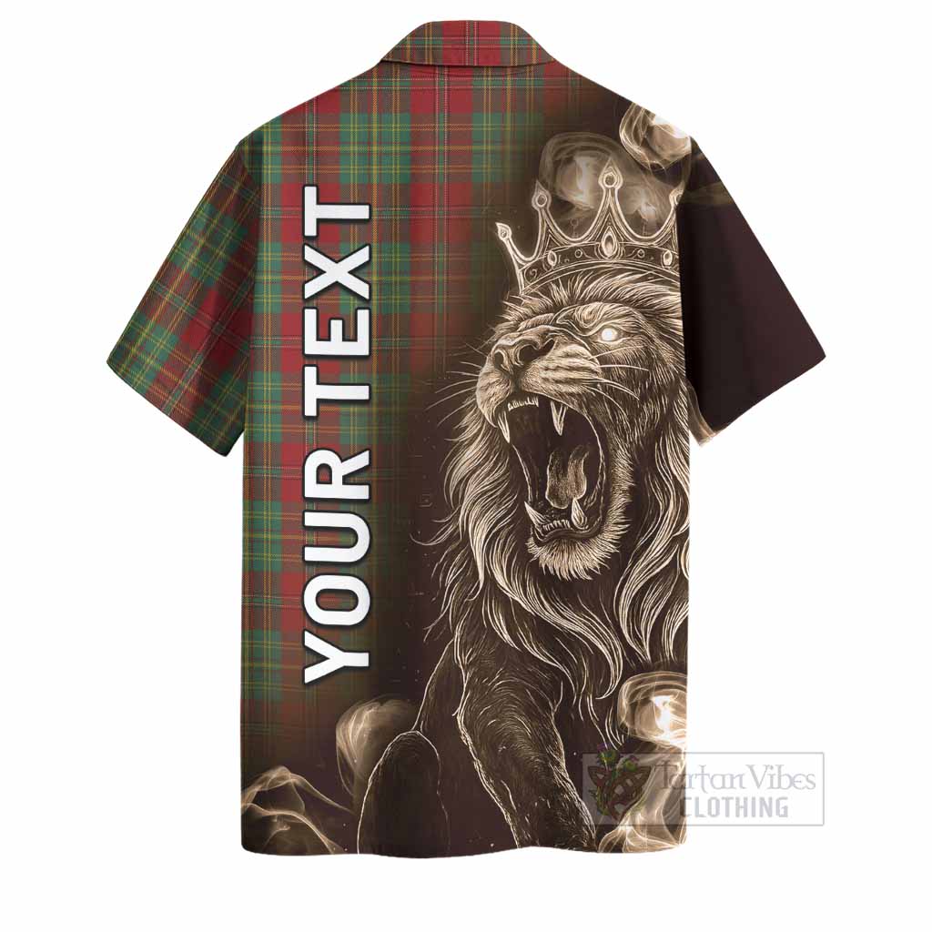 Leask Tartan Hawaiian Shirt Roaring Lion Heritage