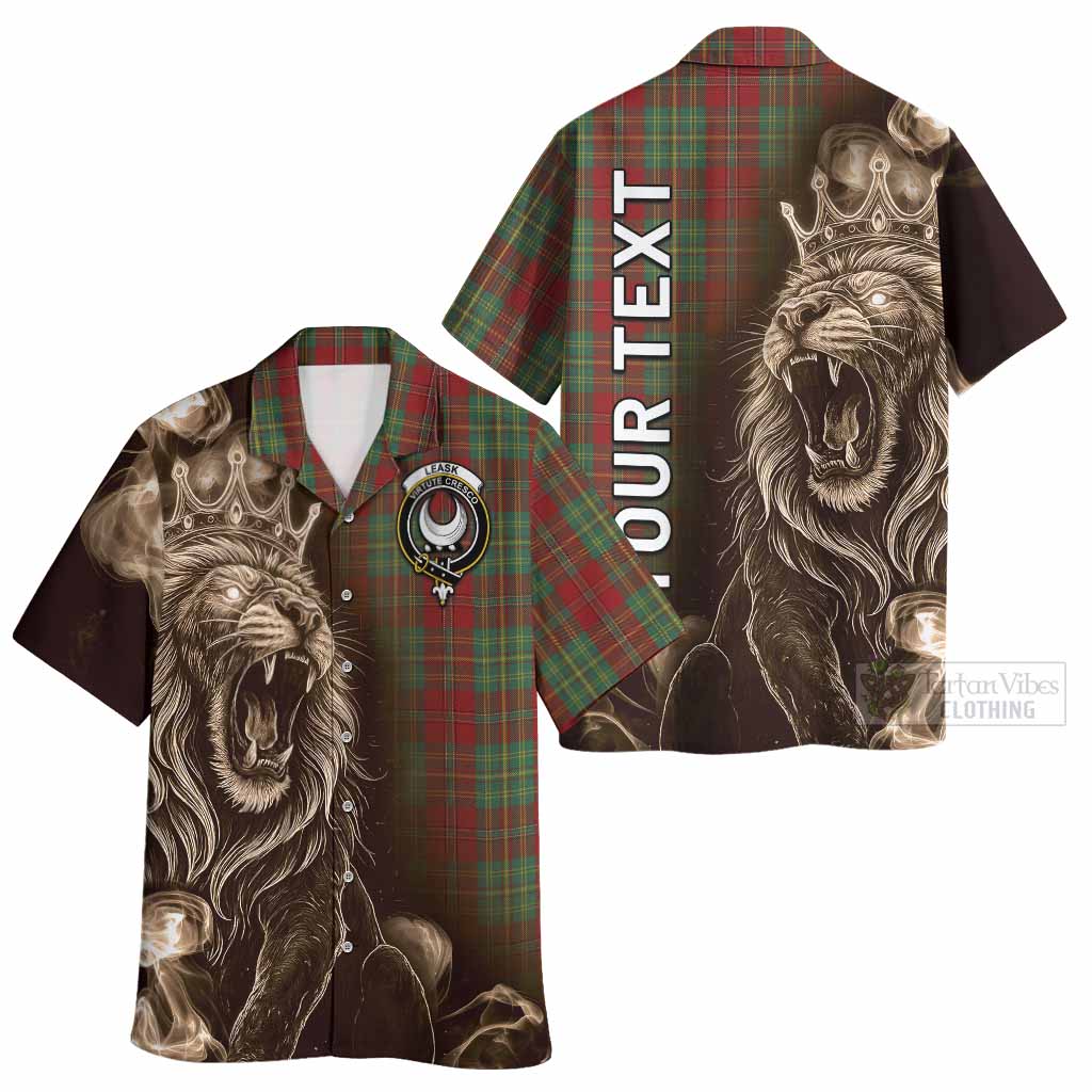 Leask Tartan Hawaiian Shirt Roaring Lion Heritage