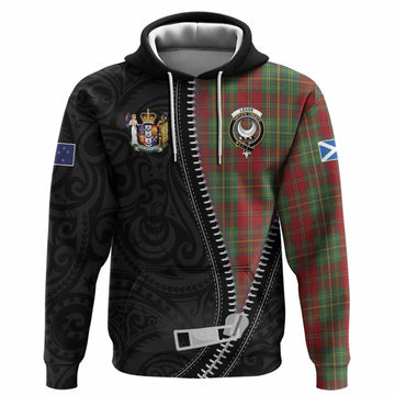 Leask Tartan Hoodie New Zealand Pattern Unique Zipper Stylized
