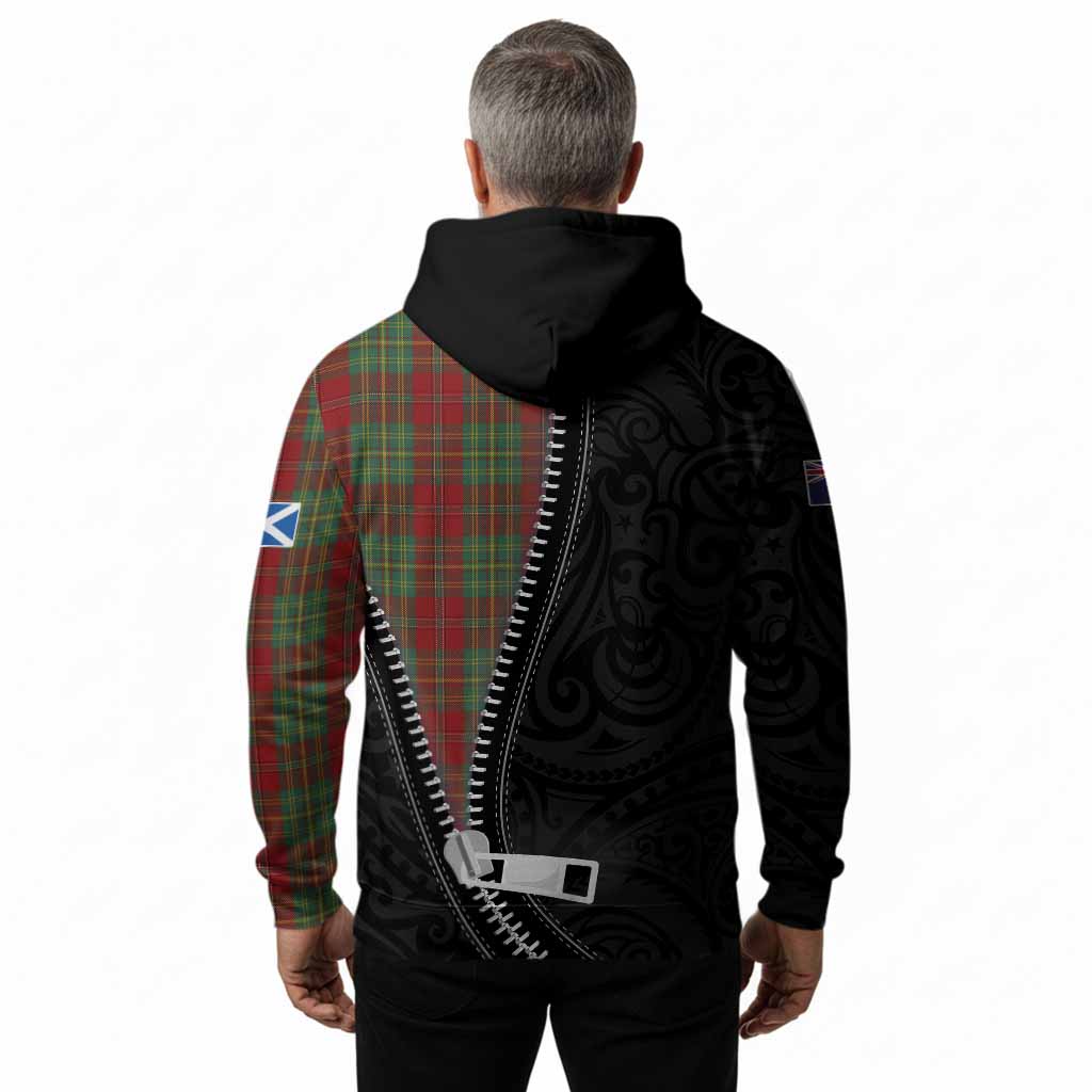 Leask Tartan Hoodie New Zealand Pattern Unique Zipper Stylized
