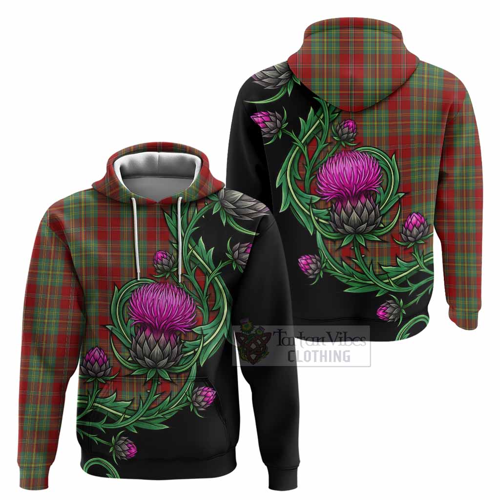 Leask Tartan Hoodie Resilient Scottish Thistle