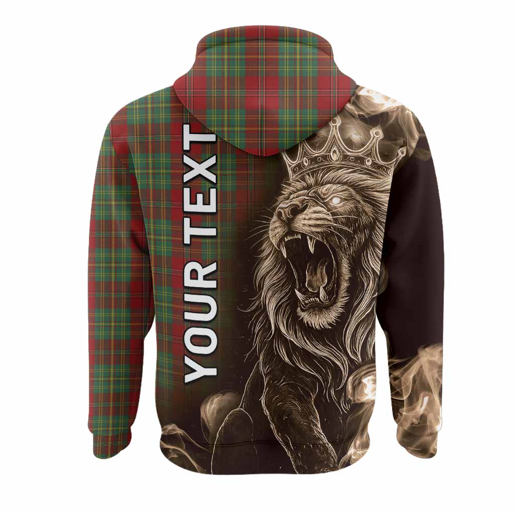 Leask Tartan Hoodie Roaring Lion Heritage
