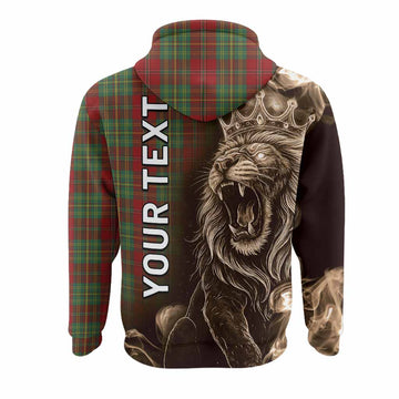 Leask Tartan Hoodie Roaring Lion Heritage