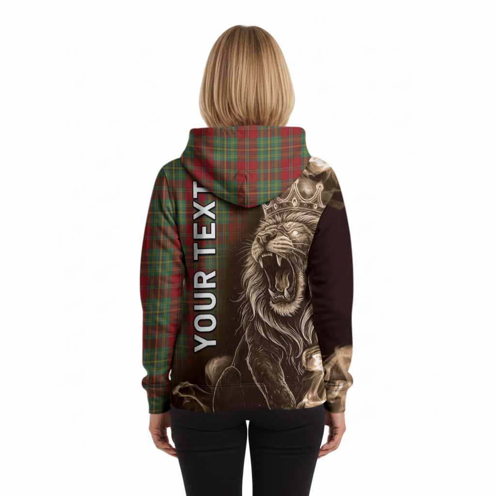 Leask Tartan Hoodie Roaring Lion Heritage