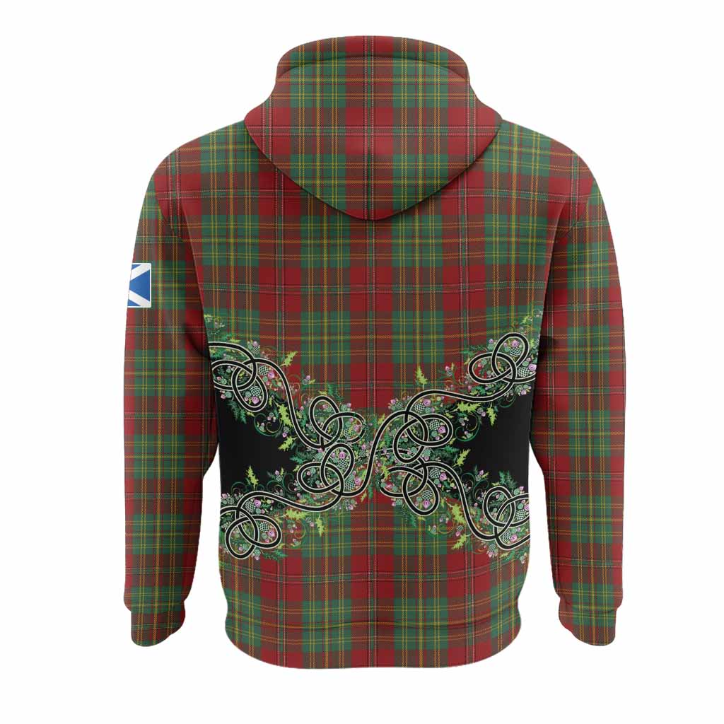 Leask Tartan Hoodie Thistle Scottish Spirit