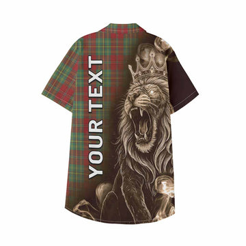 Leask Tartan Kid Hawaiian Shirt Roaring Lion Heritage