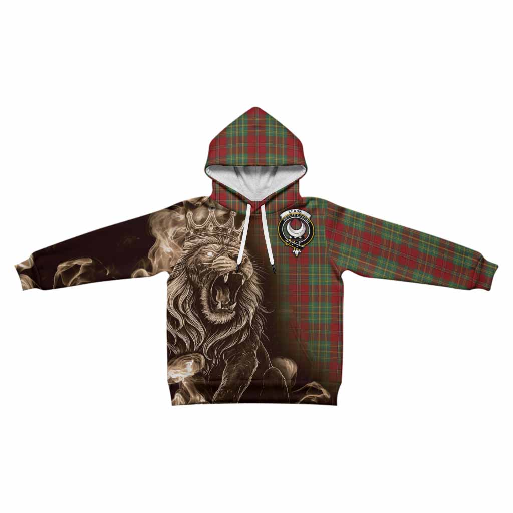 Leask Tartan Kid Hoodie Roaring Lion Heritage