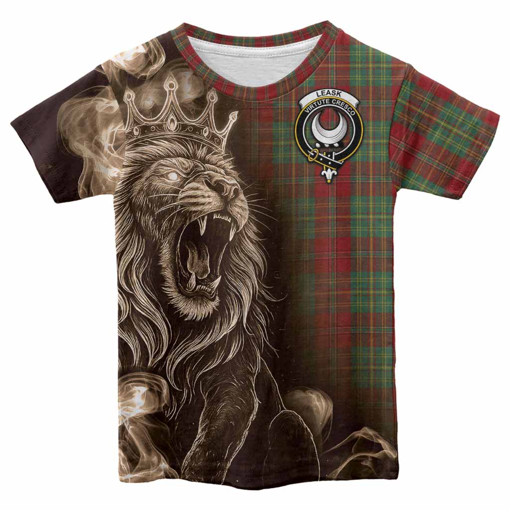 Leask Tartan Kid T-shirt Roaring Lion Heritage