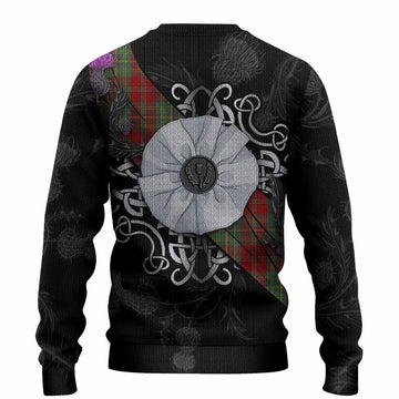 Leask Tartan Knitted Sweater Jacobite White Rose - Tartan Vibes Clothing