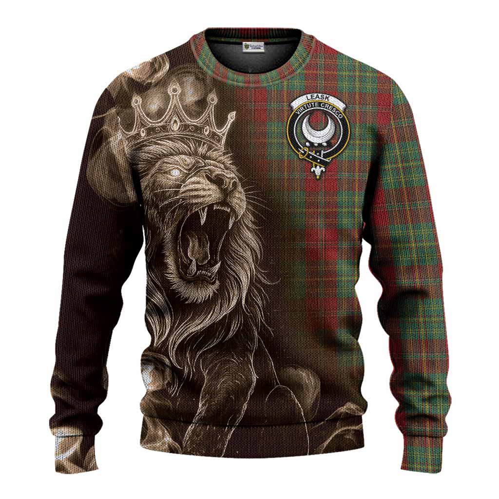 Leask Tartan Knitted Sweater Roaring Lion Heritage