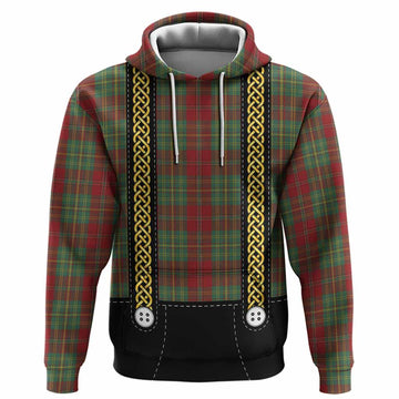Leask Tartan Lederhosen Costume Hoodie Scotland Celtic Knot Motif