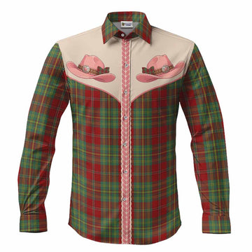 Leask Tartan Long Sleeve Button Shirts Wee Coo Cowgirl Cute Style Men's Shirt S - Tartan Vibes Clothing