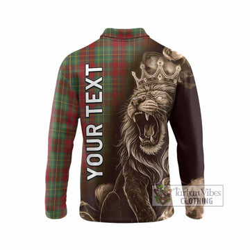 Leask Tartan Long Sleeve Polo Shirt Roaring Lion Heritage