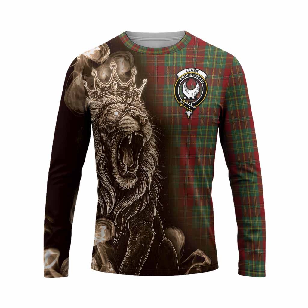 Leask Tartan Long Sleeve T-Shirt Roaring Lion Heritage