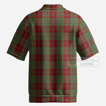 Leask Tartan Men’s Polo Sweater Top with Family Crest