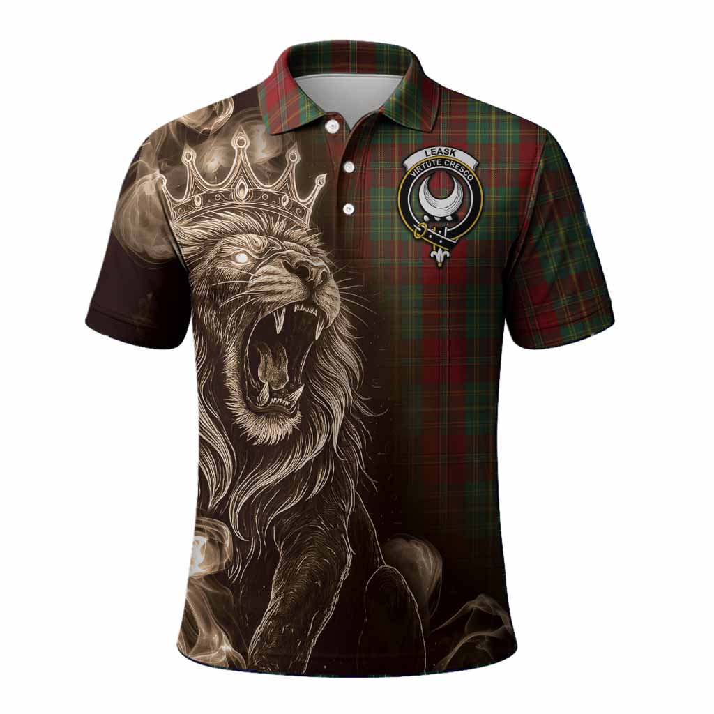 Leask Tartan Polo Shirt Roaring Lion Heritage