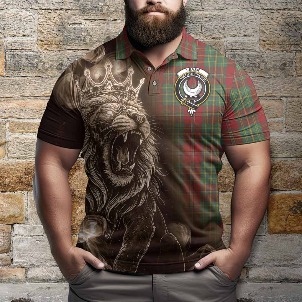 Leask Tartan Polo Shirt Roaring Lion Heritage