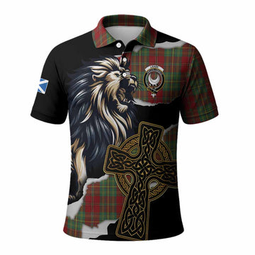 Leask Tartan Scottish Polo Shirt Lion Celtic Heritage