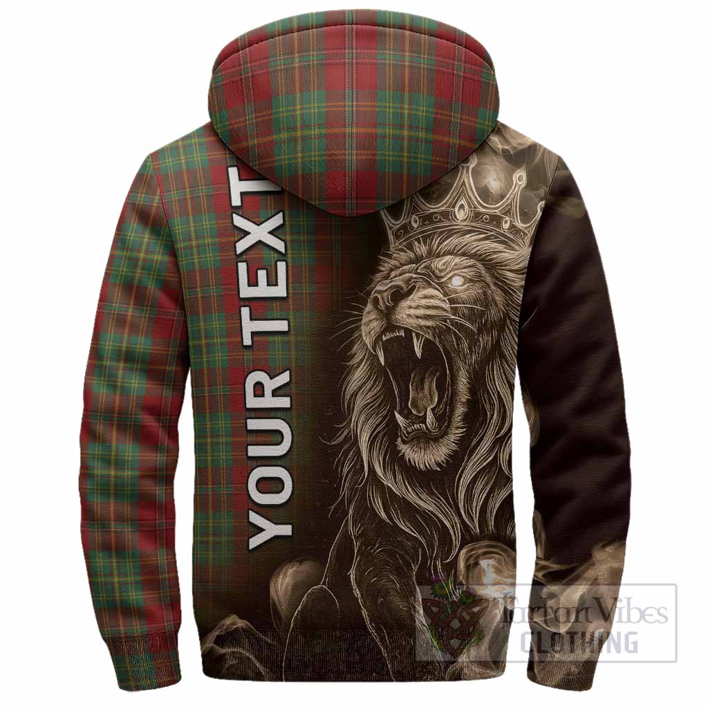Leask Tartan Sherpa Hoodie Roaring Lion Heritage