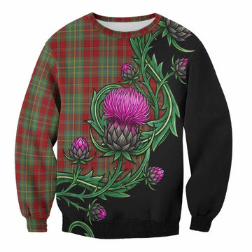 Leask Tartan Sweatshirt Resilient Scottish Thistle Unisex - Tartan Vibes Clothing