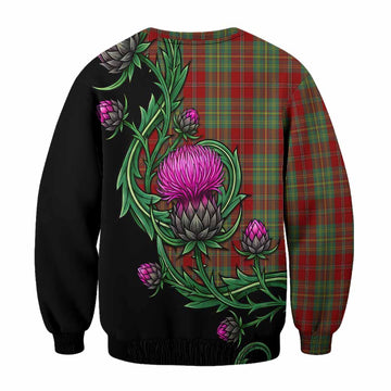 Leask Tartan Sweatshirt Resilient Scottish Thistle - Tartan Vibes Clothing