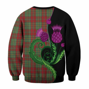 Leask Tartan Sweatshirt Traditional Scottish Thistle