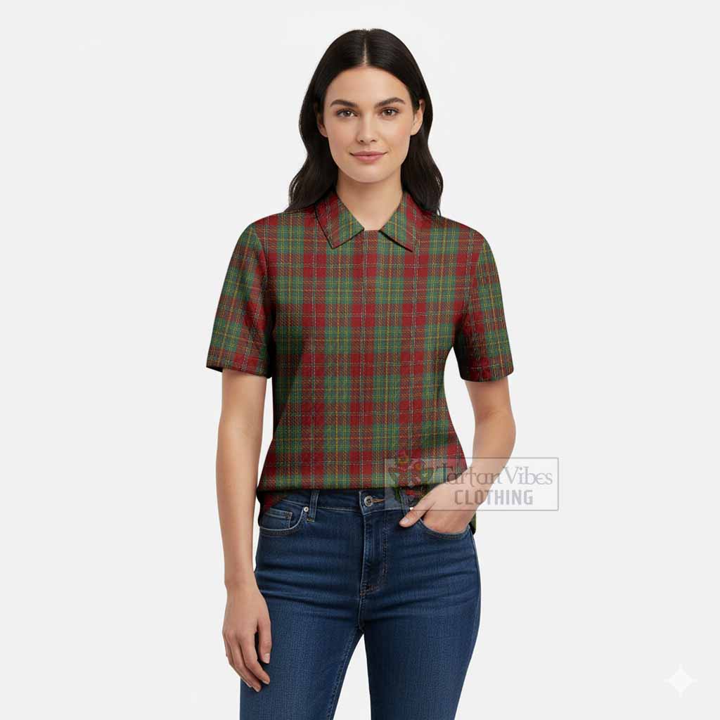 Leask Tartan Women’s Polo Sweater Top