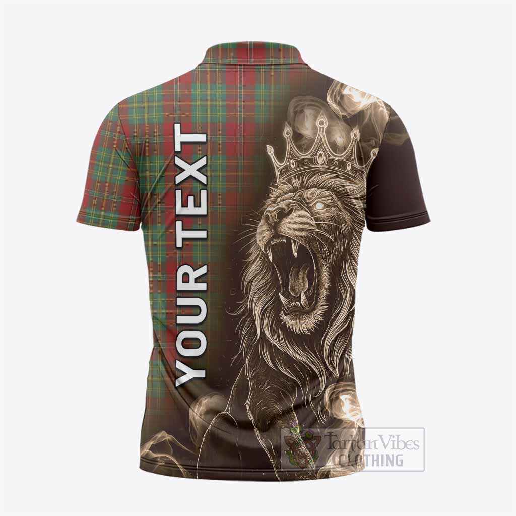 Leask Tartan Zipper Polo Shirt Roaring Lion Heritage