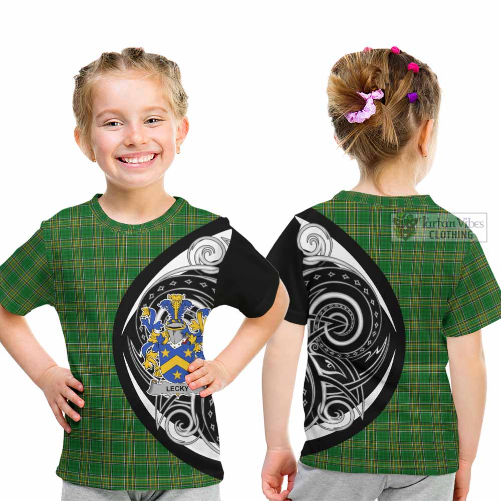 Tartan Vibes Clothing Lecky Irish Clan Kid T-Shirt Celtic Circle Style