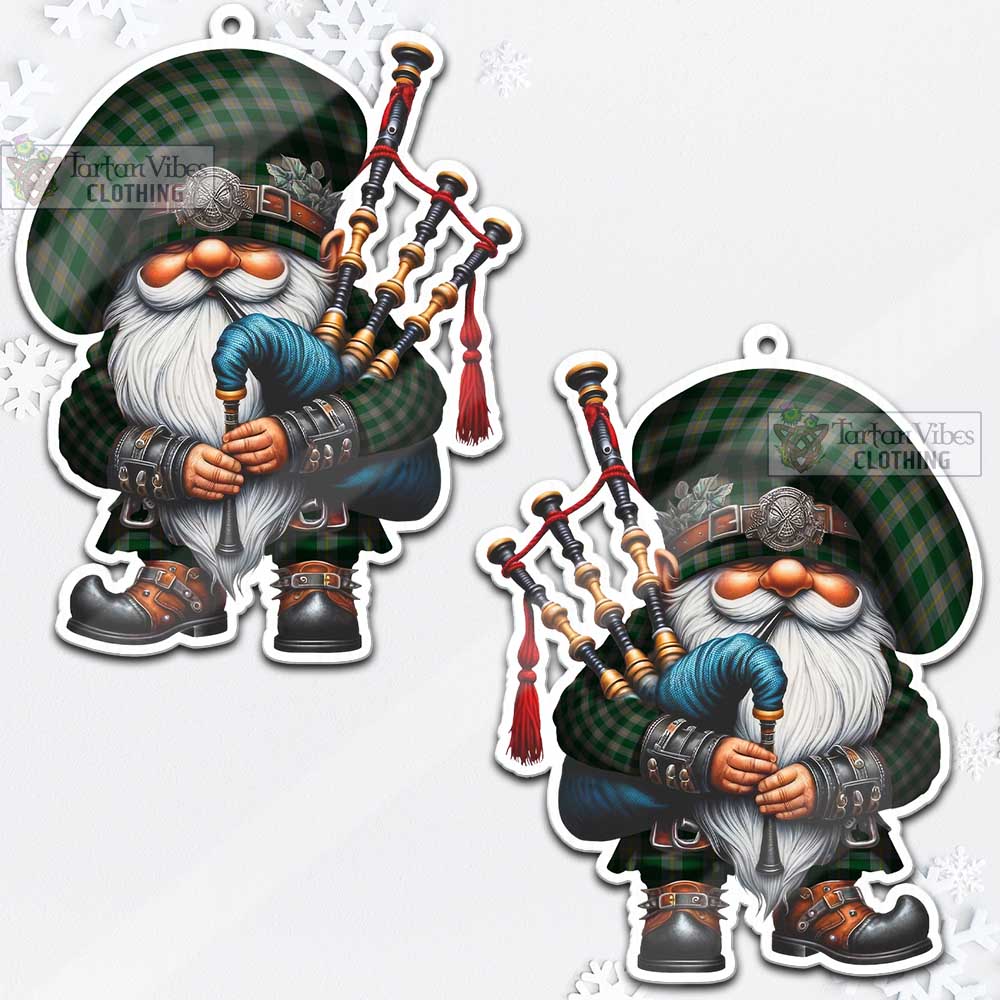 Tartan Vibes Clothing Ledford Tartan Badpiper Gnome Christmas Ornament