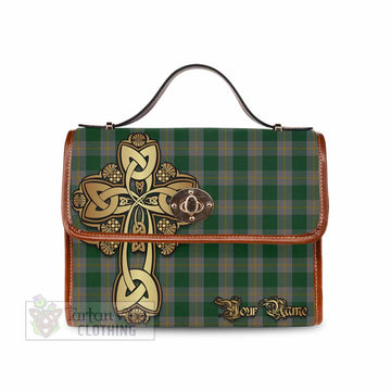 Tartan Vibes Clothing Ledford Tartan Waterproof Canvas Bag Golden Thistle Celtic Cross Style