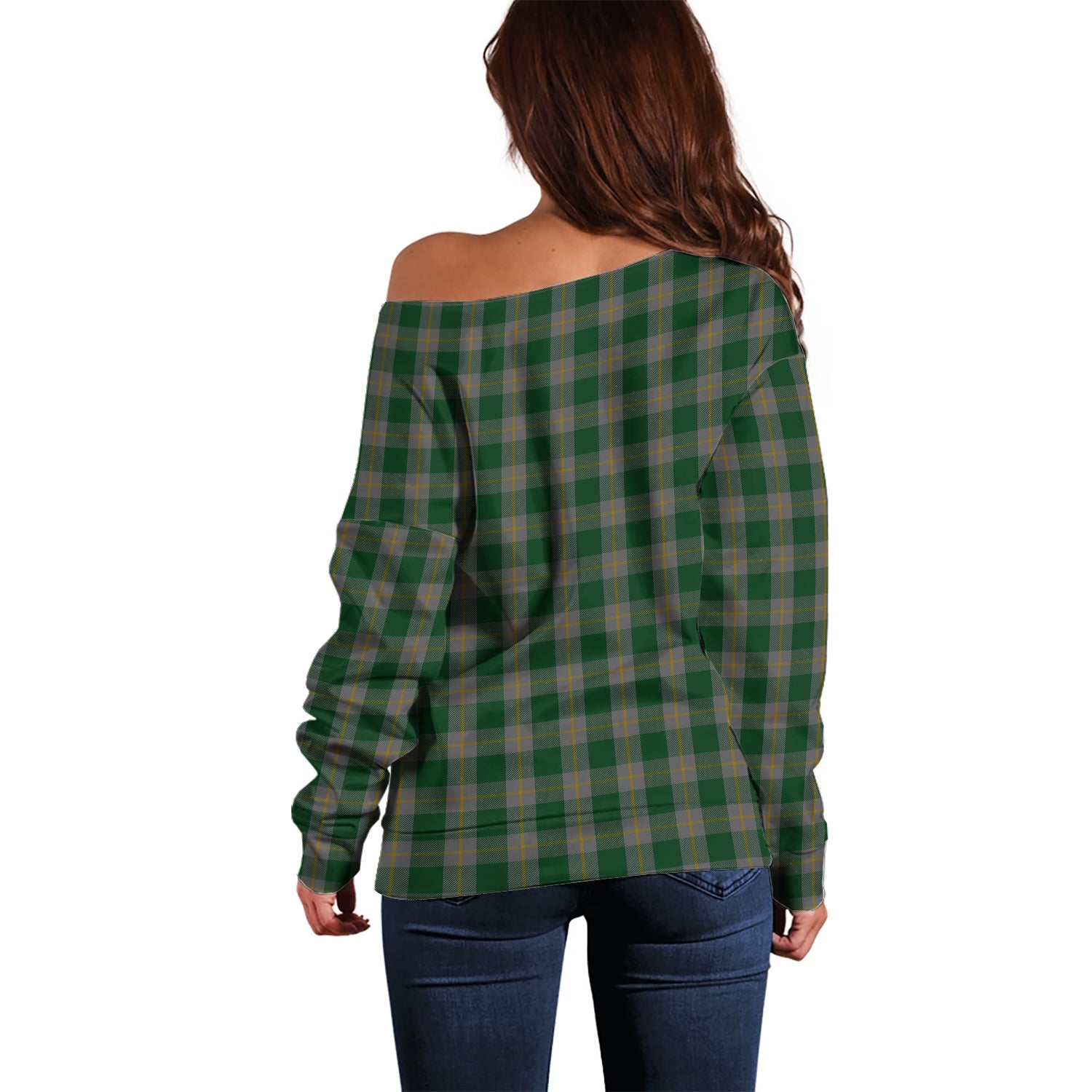 Ledford Tartan Off Shoulder Women Sweater - Tartanvibesclothing