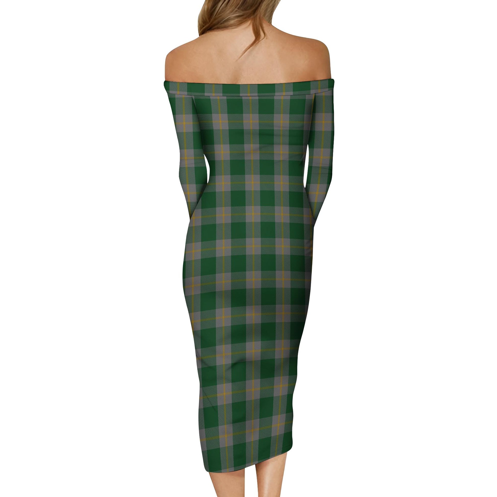 Ledford Tartan Off Shoulder Lady Dress - Tartan Vibes Clothing